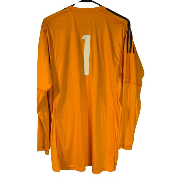 Adidas Blau Weiss Gottschee Soccer Jersey Mens Size L Orange Queens NYC New York - Picture 2 of 8